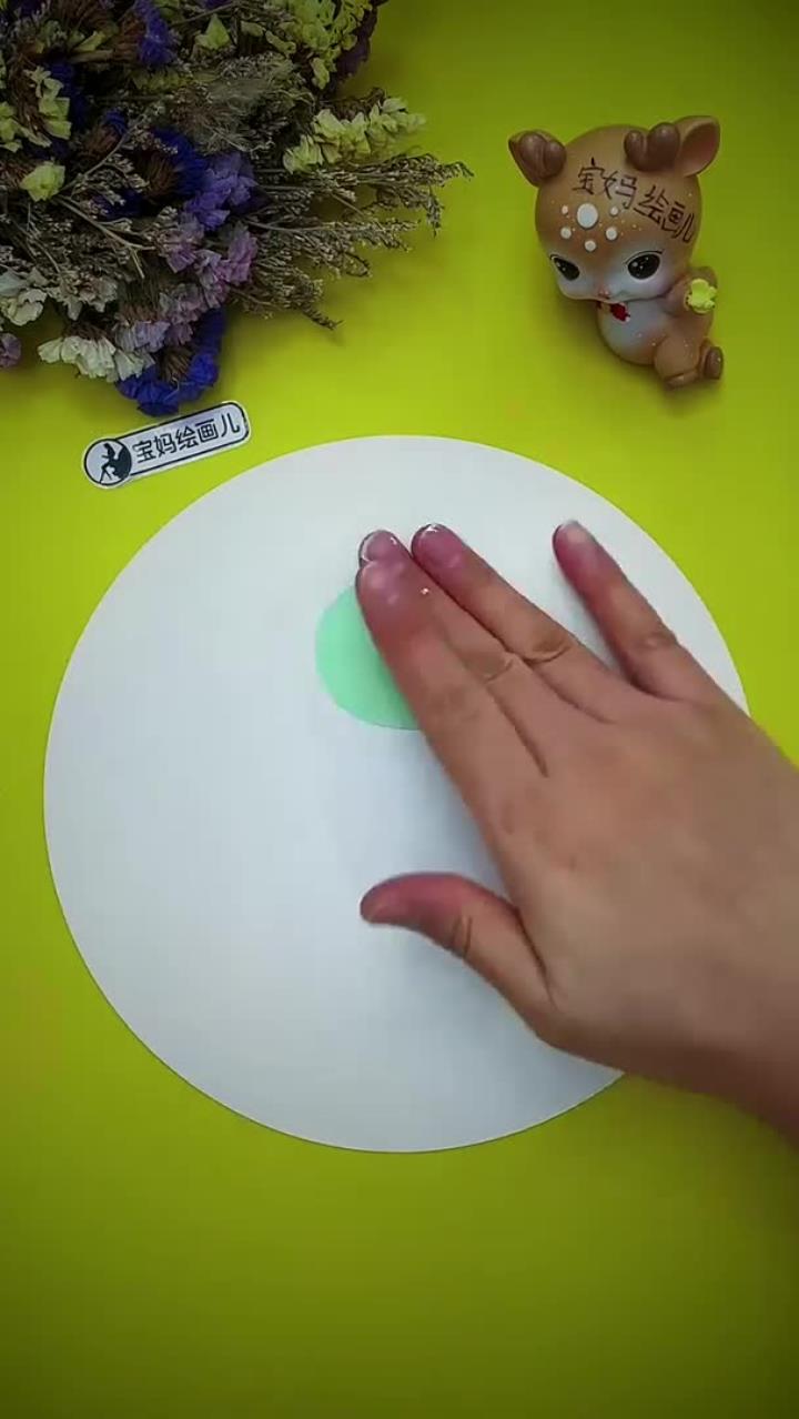 创意画:小蝌蚪找妈妈,适合3岁以上宝宝……儿童画 少儿美术 画画教程 幼儿创意美术 丙