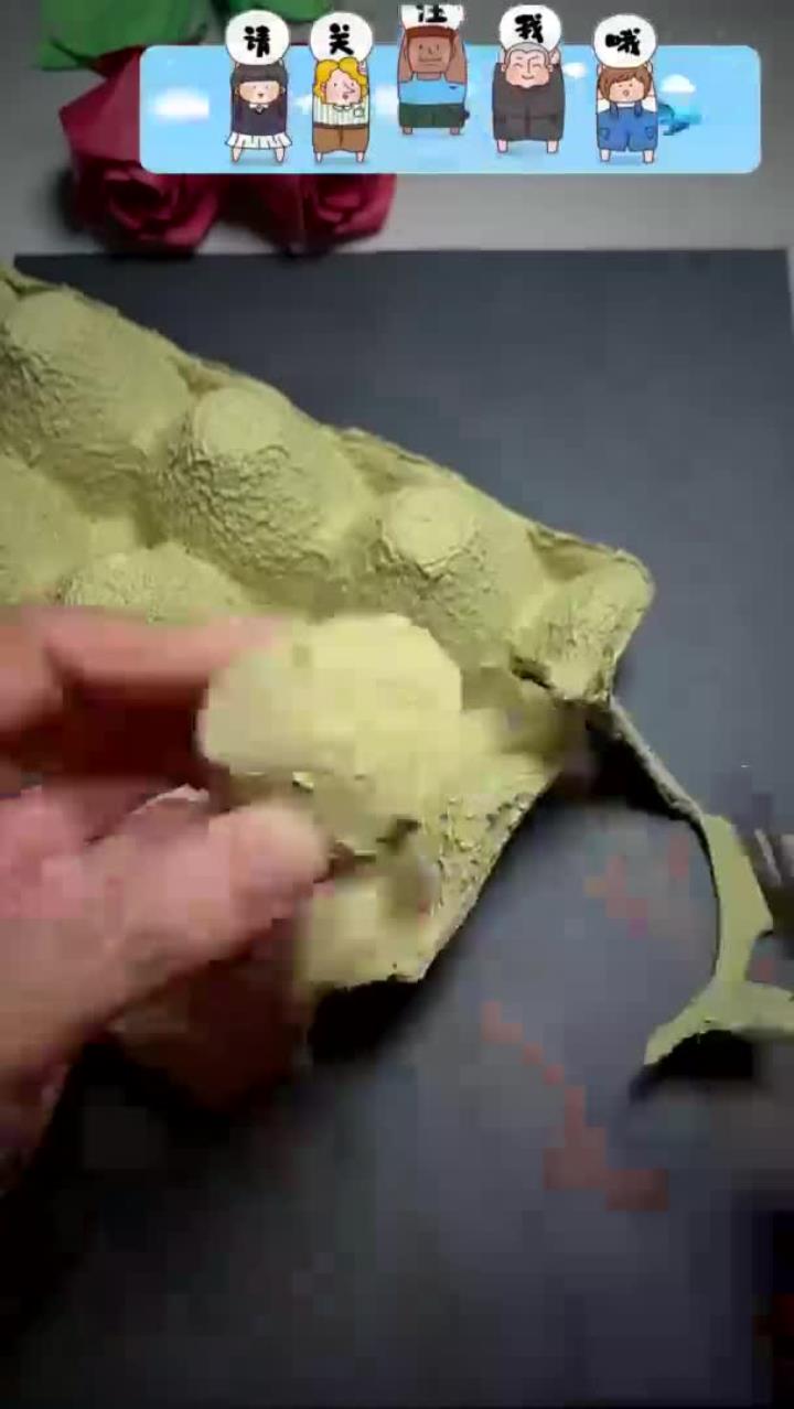 用鸡蛋托和卡纸,做一个超级萌的小乌龟,幼儿园创意手工
