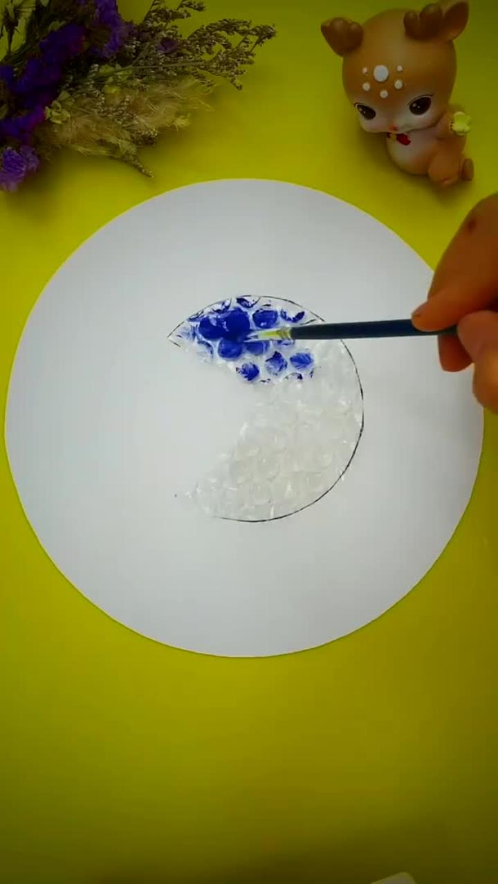 快递泡泡创意海底小灯鱼儿童画 创意美术 育儿 亲子 废物利用 变废为宝 美术 少儿美