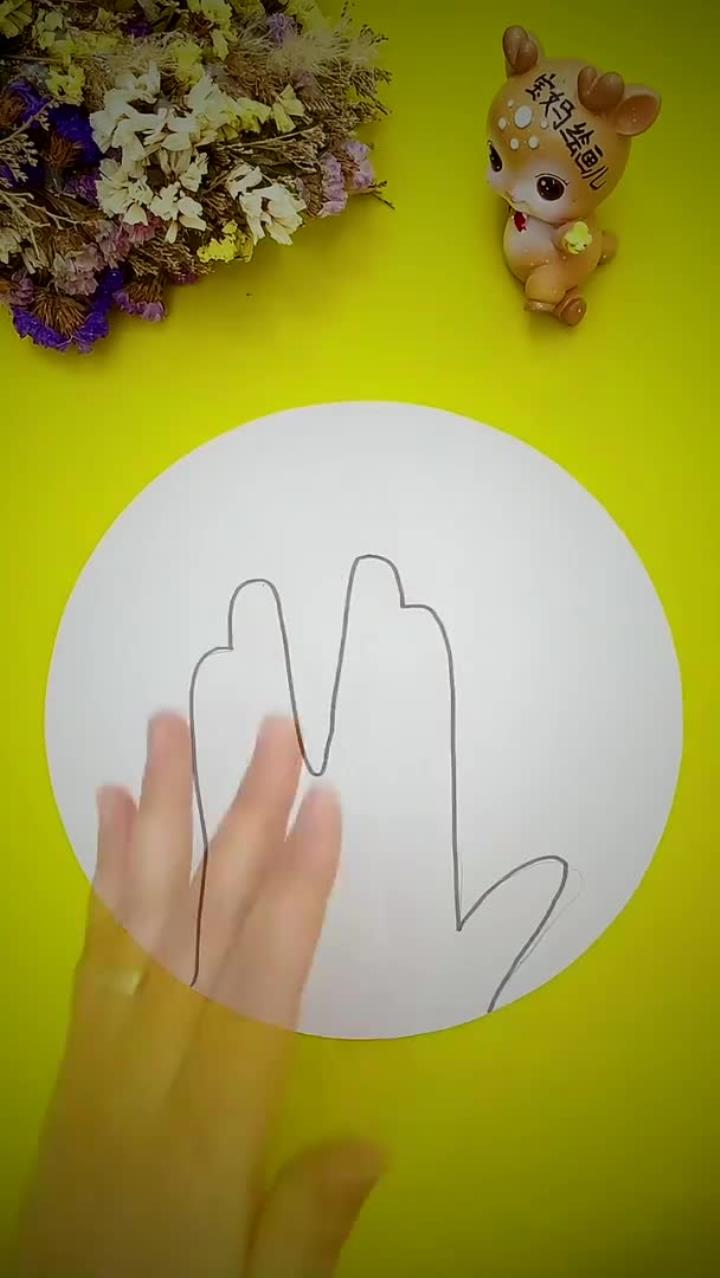 创意画:手掌画大树,简单又有趣哦!马克笔 马克笔上色 马克笔绘画 马克笔儿童画 创