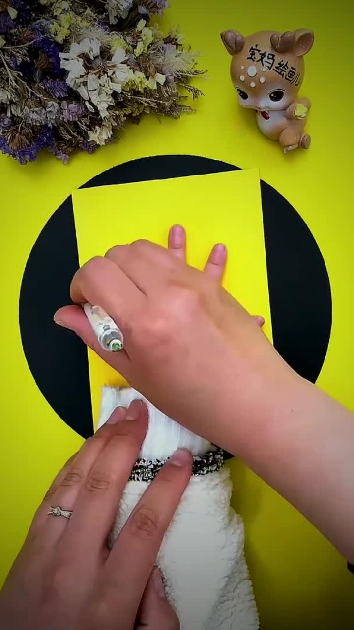 动物画:这样做小鸭子你见过吗?贴纸 手掌创意画 掌印画 创意美术 少儿美术 儿童手工