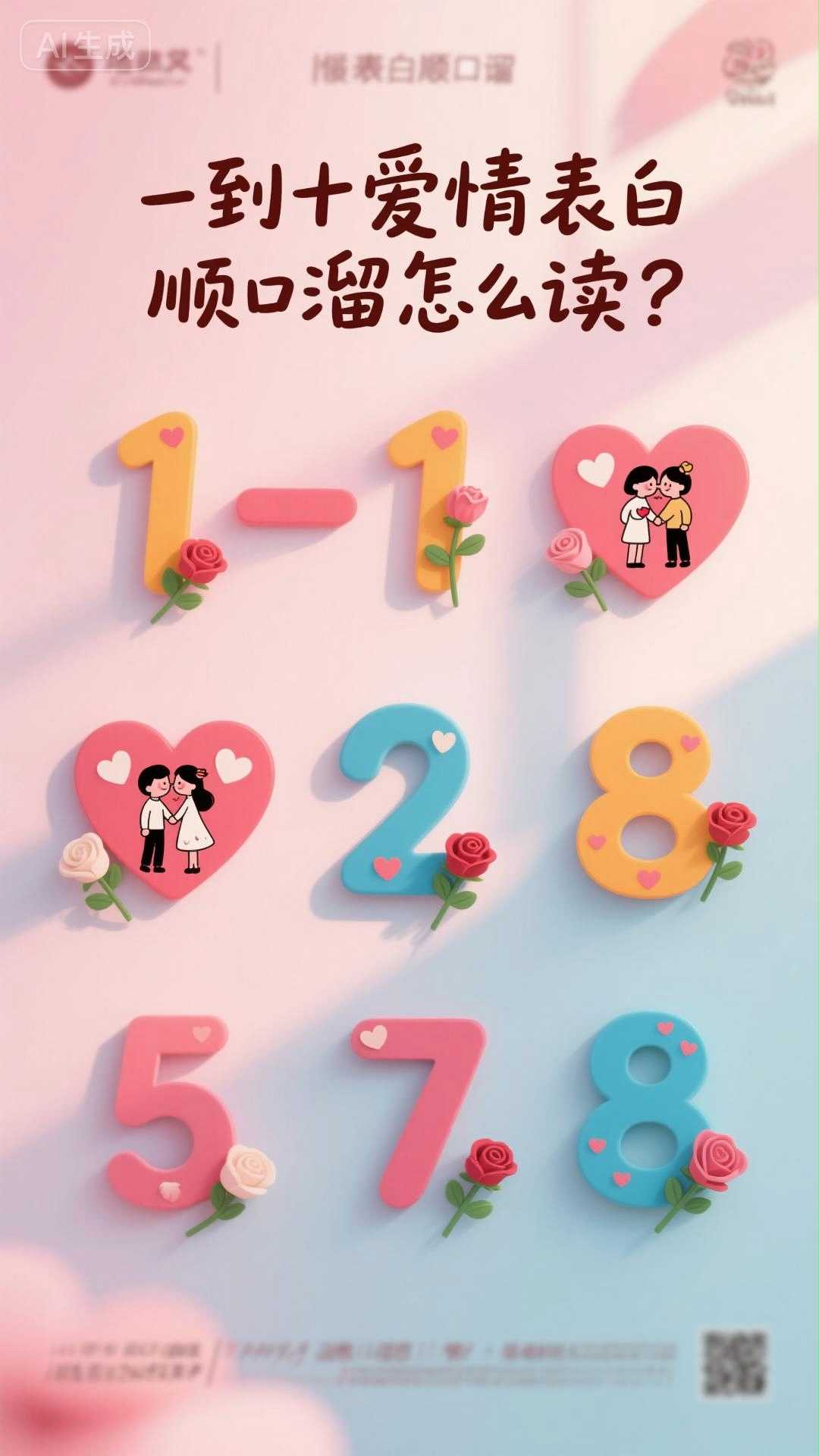一到十爱情表白顺口溜怎么说?
