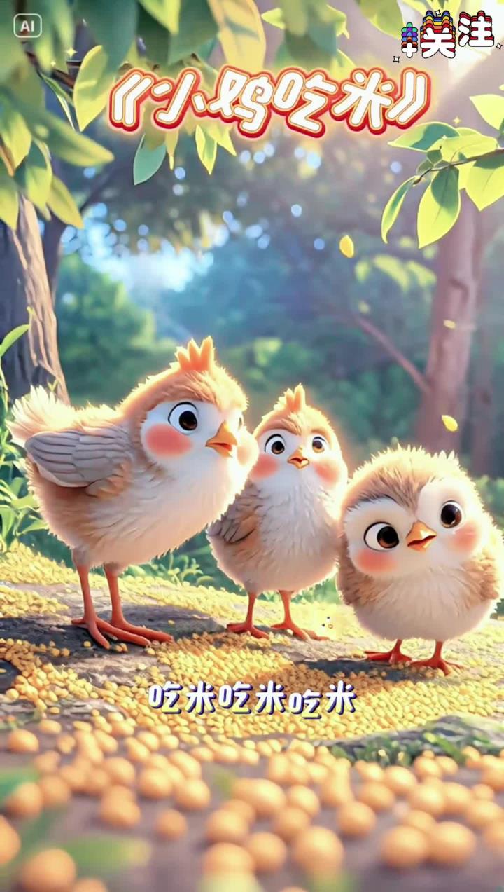 《小鸡吃米》儿歌