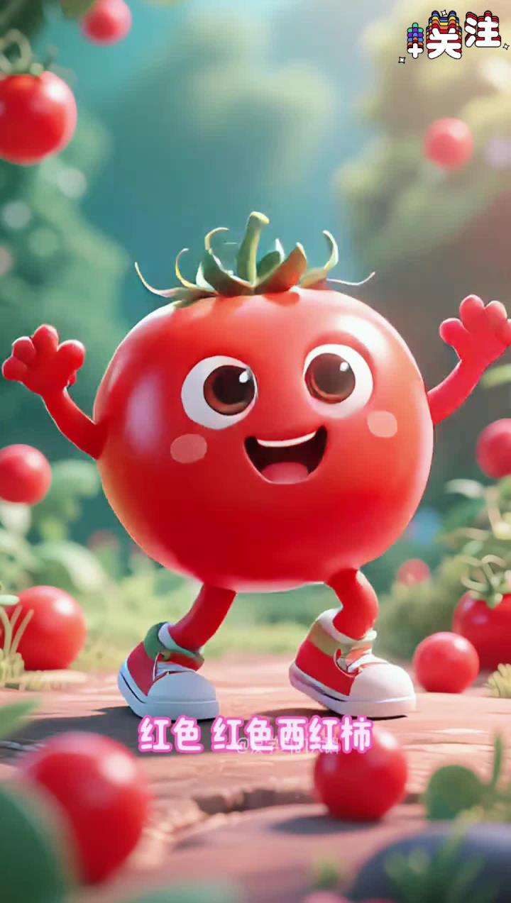 启蒙早教儿歌《蔬菜水果歌》蔬菜水果儿歌，认识蔬菜水果，宝宝认颜色，儿童启蒙早教