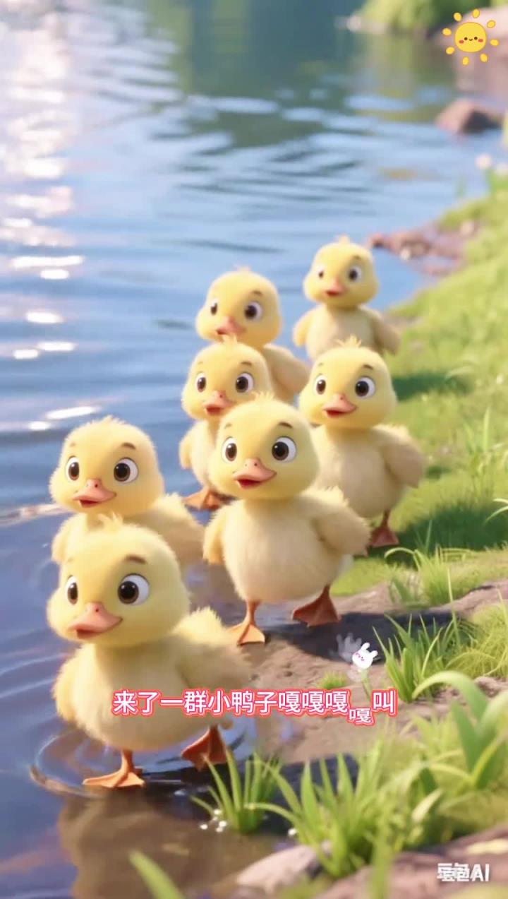 0-6岁儿歌来了一群小鸭子