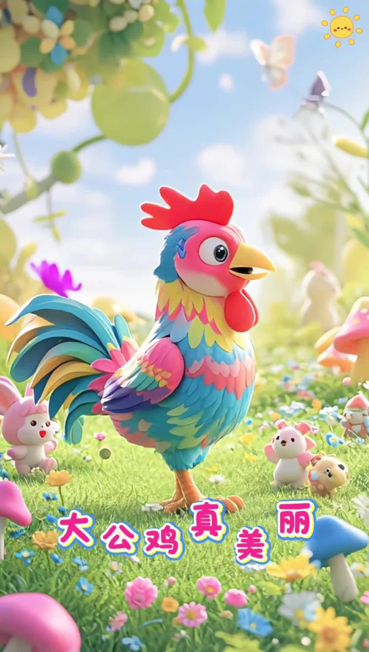 儿歌 大公鸡真美丽