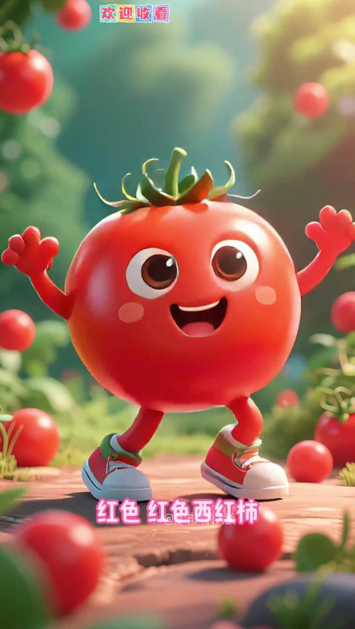 启蒙早教儿歌《蔬菜水果歌》蔬菜水果儿歌，认识蔬菜水果，宝宝认颜色，儿童启蒙早教