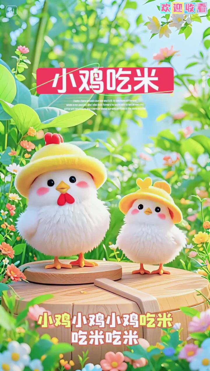 「国潮风 萌鸡版儿歌《小鸡吃米》」正能量满满,好习惯加分!每个妈妈都要和宝宝一