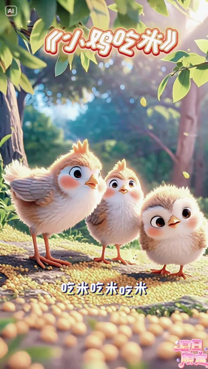 《小鸡吃米》儿歌