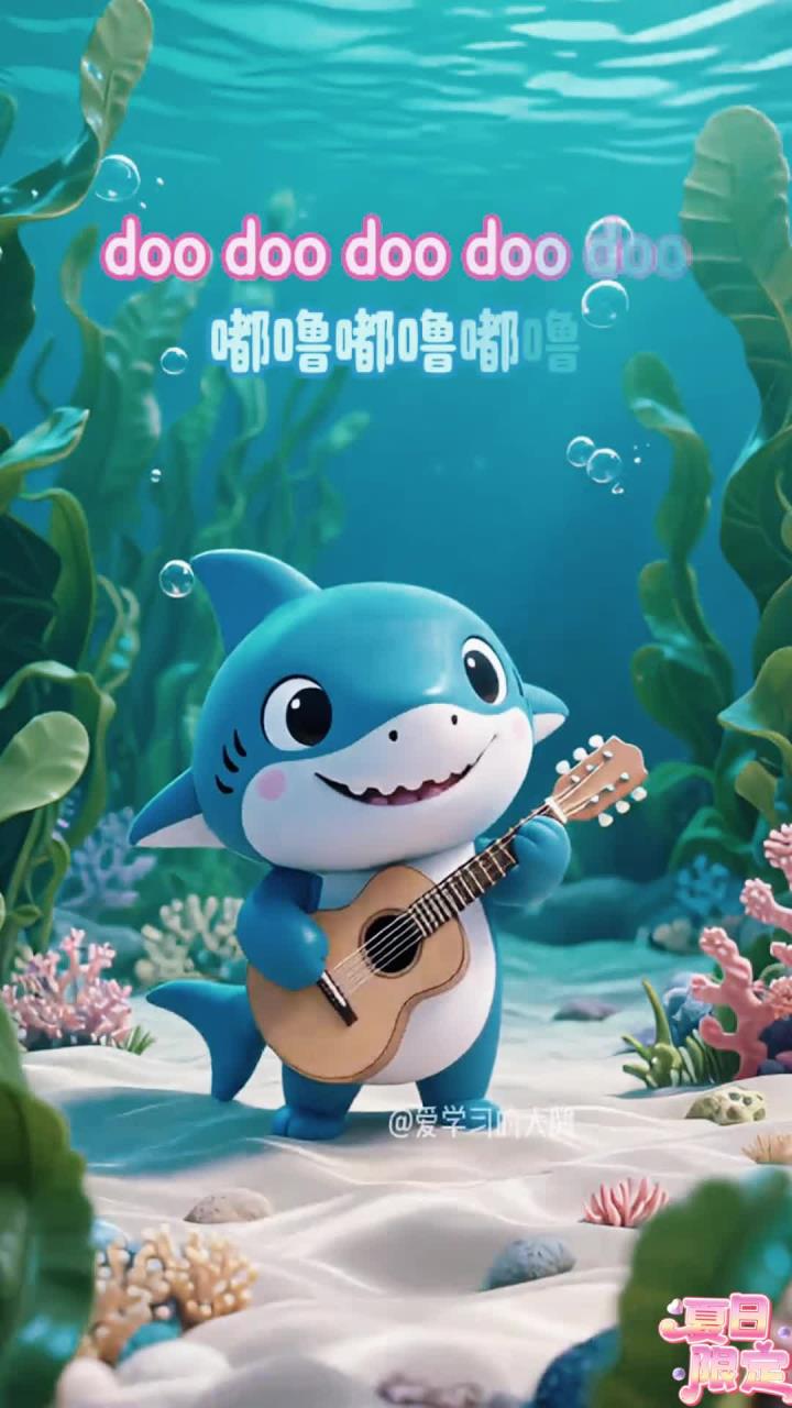 启蒙早教儿歌《baby shark》,鲨鱼宝宝儿歌,鲨鱼宝宝嘟嘟嘟,儿童启蒙早教儿歌,好听