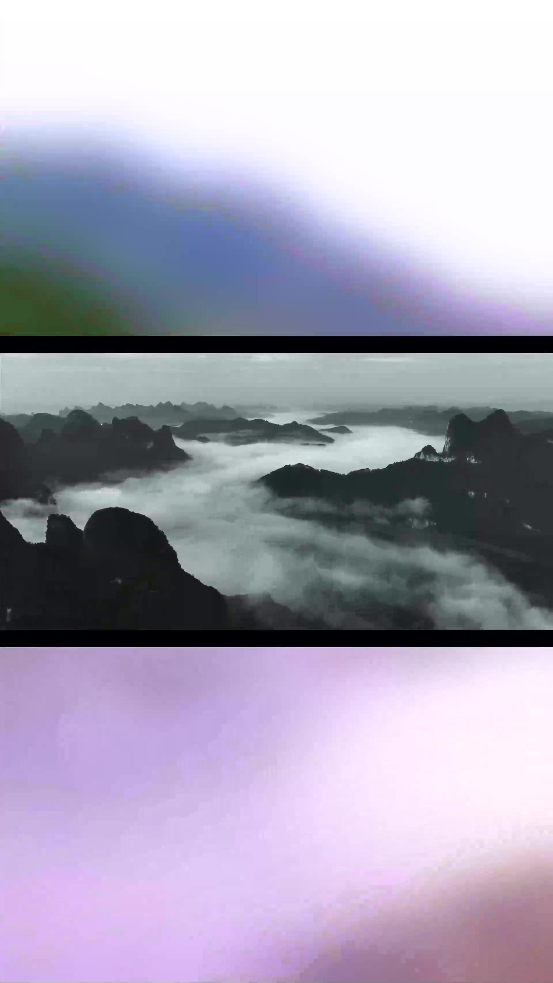 秋季出游,水墨漓江一一漓江黑白山水画