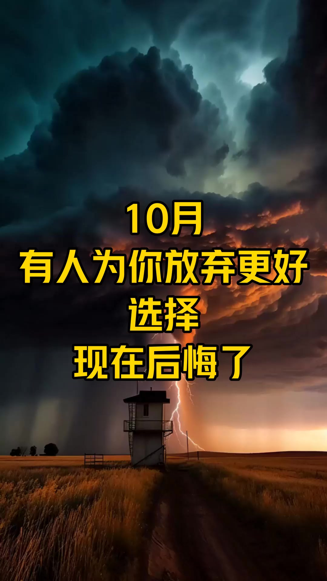 10月,有人为你放弃更好选择,现在后悔了!