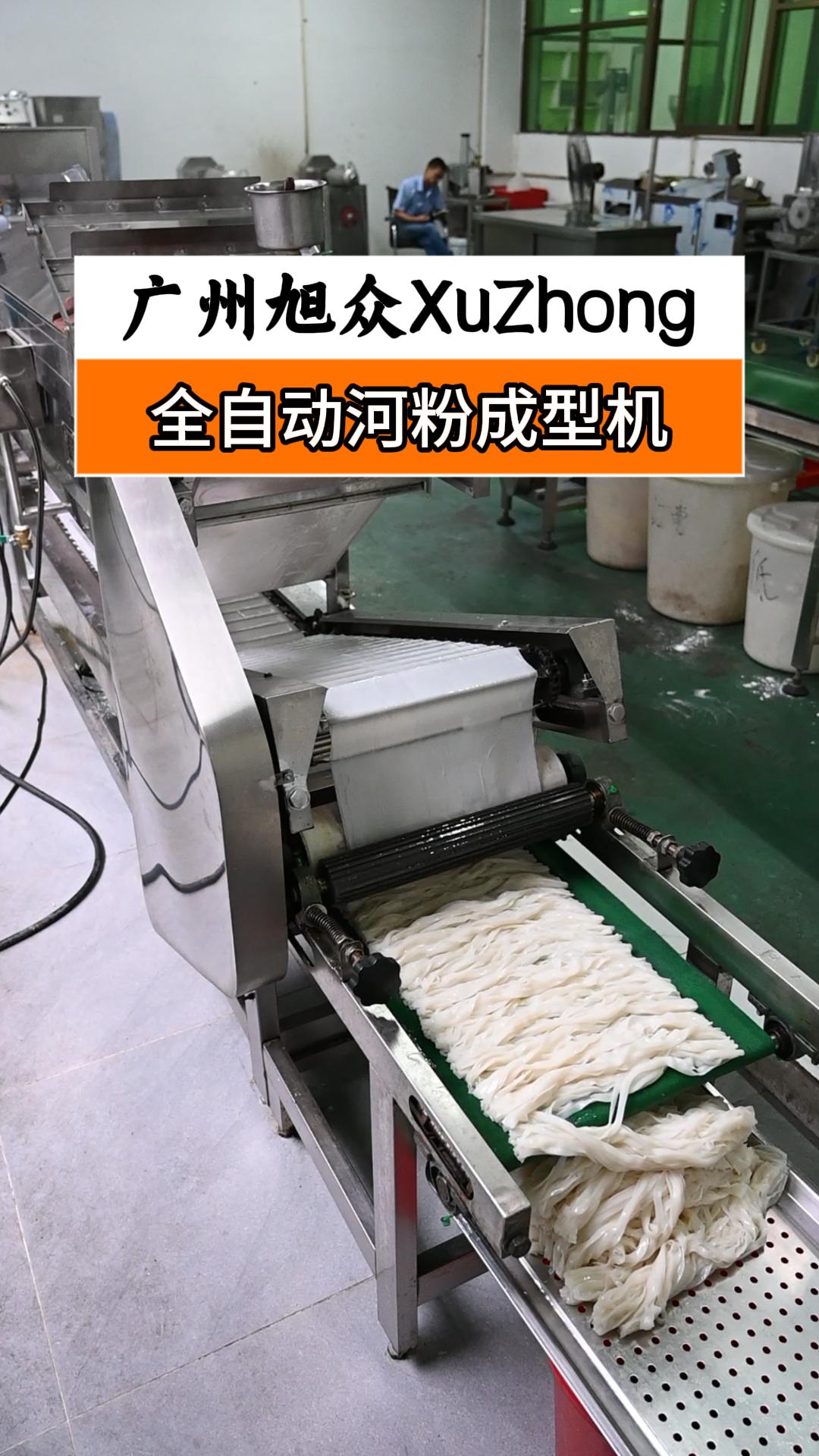 全自动河粉成型机,操作煎蛋,时产80公斤,米浆自动蒸熟成型