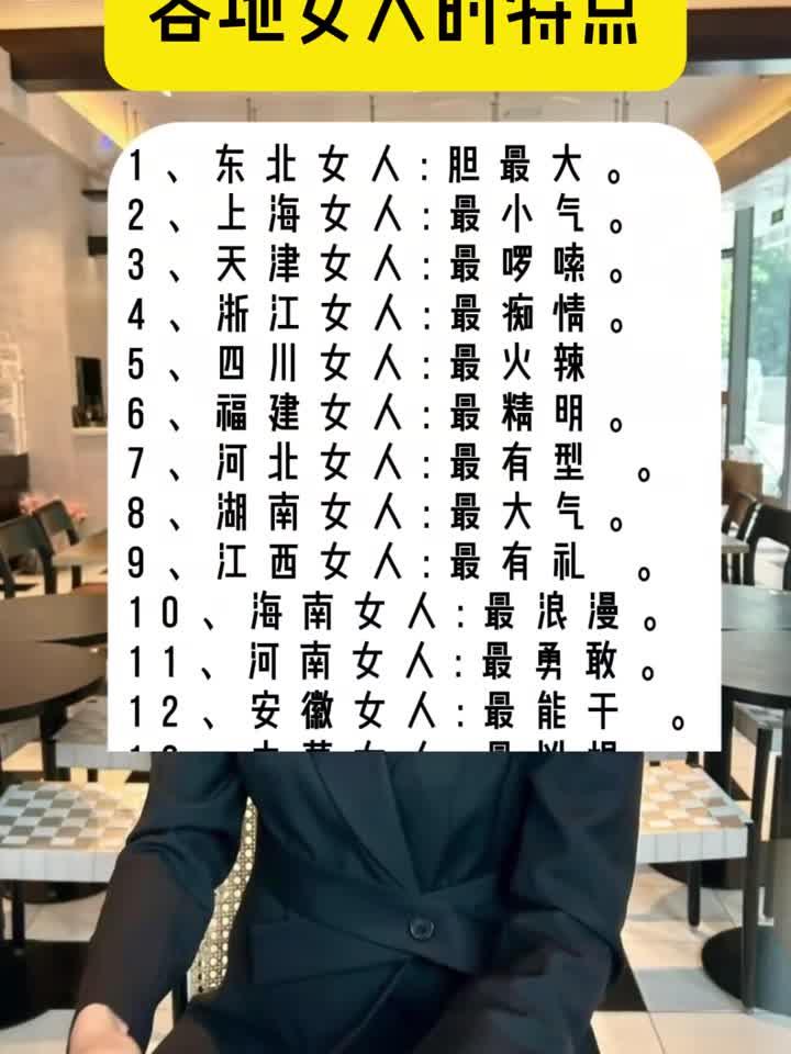 各地方女人的特点