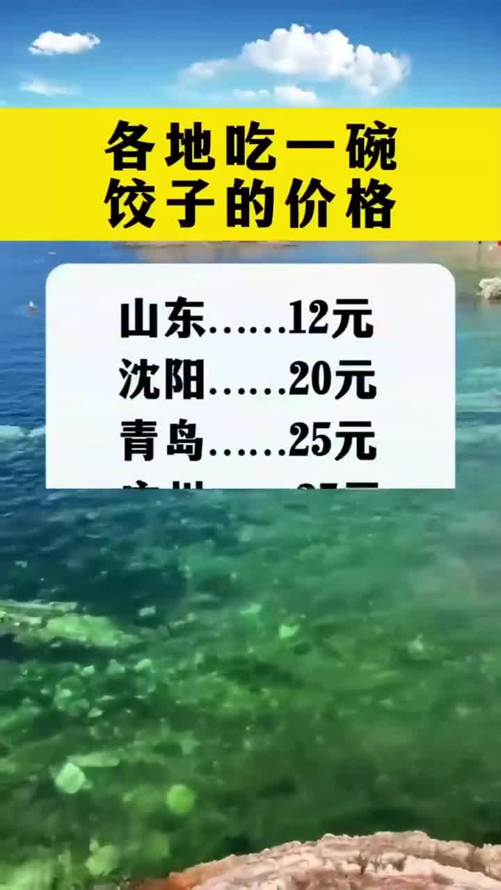 各地吃一碗饺子的价格
