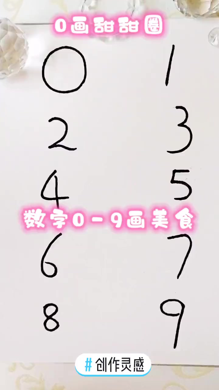 0-9创意绘画能变什么美食呢?一学就会奥