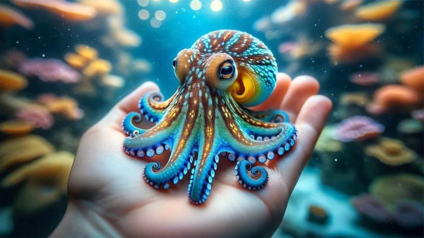 世界上最美丽的章鱼和鱿鱼，你不容错过的一幕