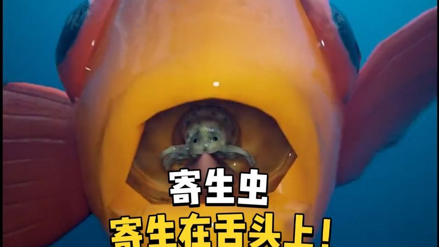 一种寄生在鱼舌头上的寄生虫，咬舌者！