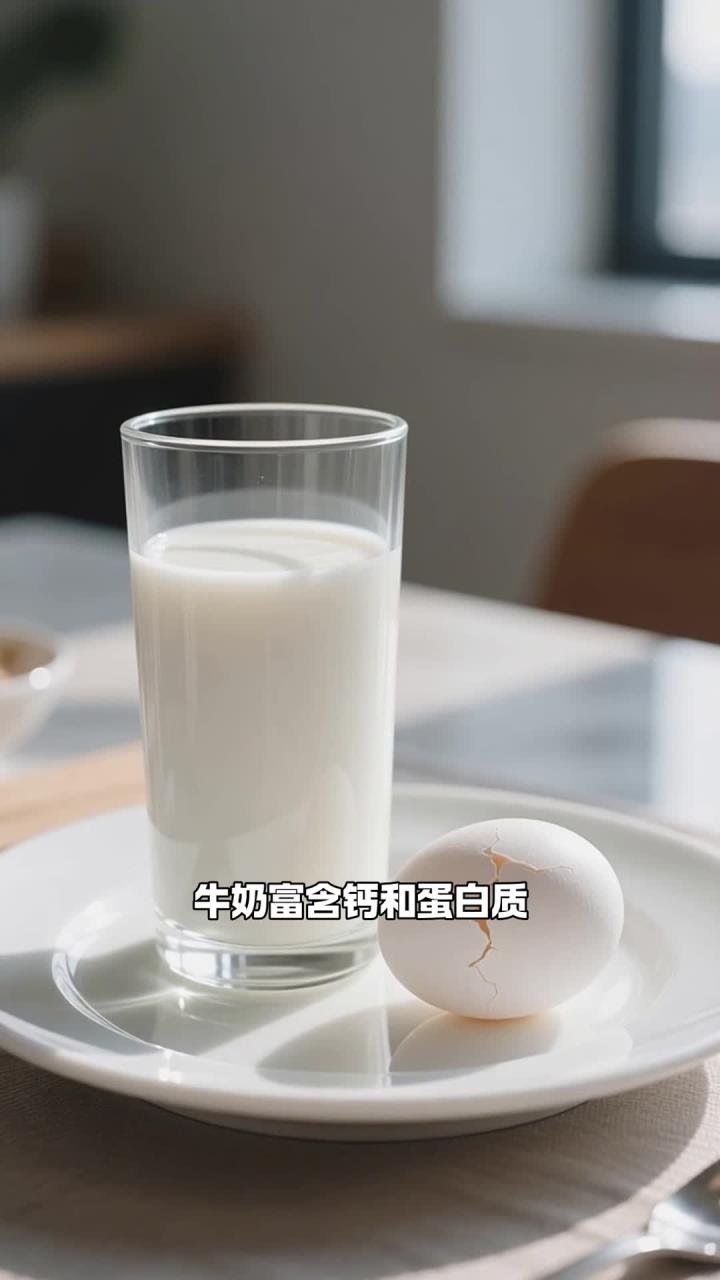 儿童早餐营养搭配,牛奶 + 鸡蛋 + 全麦面包,开启活力一天