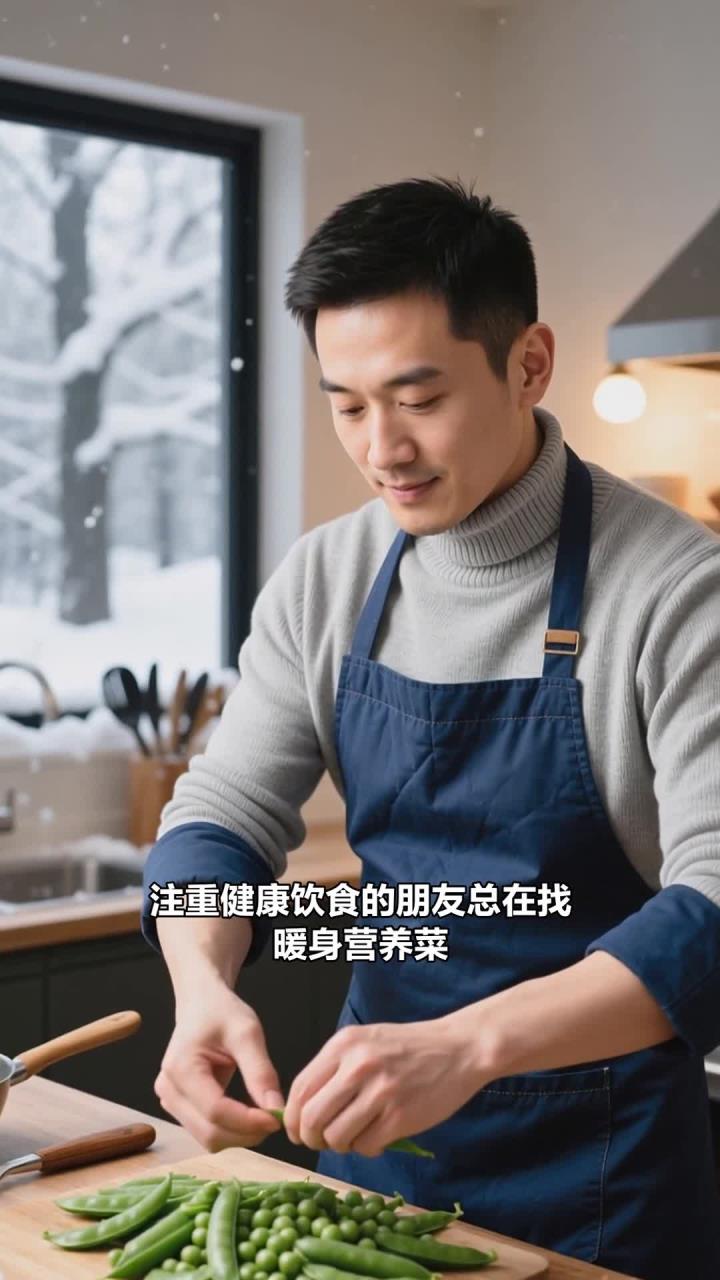 冬季多吃豌豆，豌豆炒虾仁暖身又补蛋白质