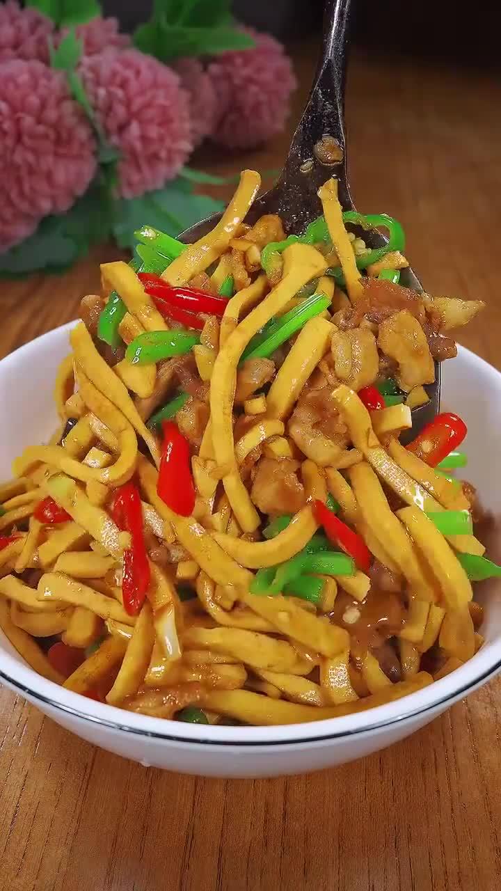 简单又好吃的千叶豆腐炒肉