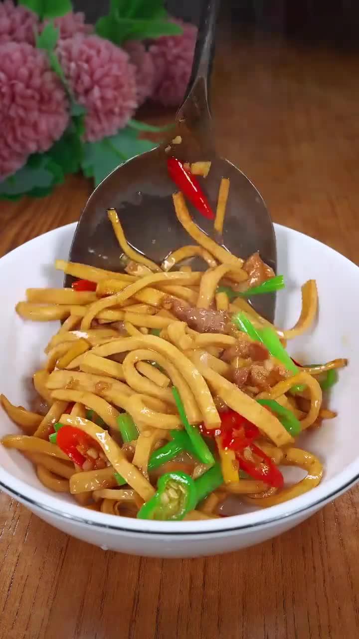 简单又好吃的千叶豆腐炒肉
