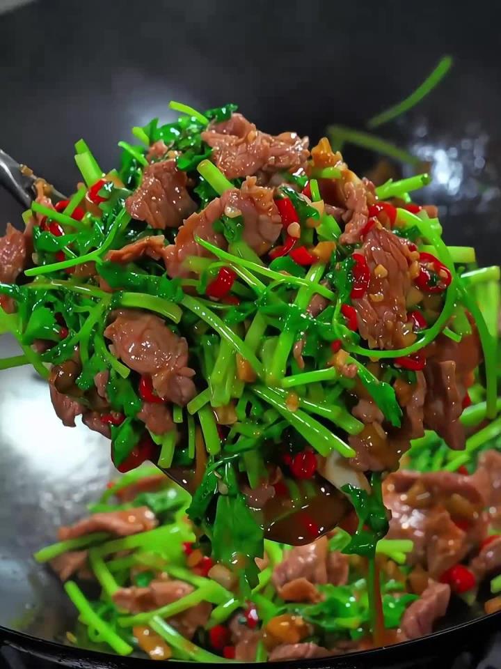 香菜牛肉 小炒牛肉,最好吃的做法,没有之一