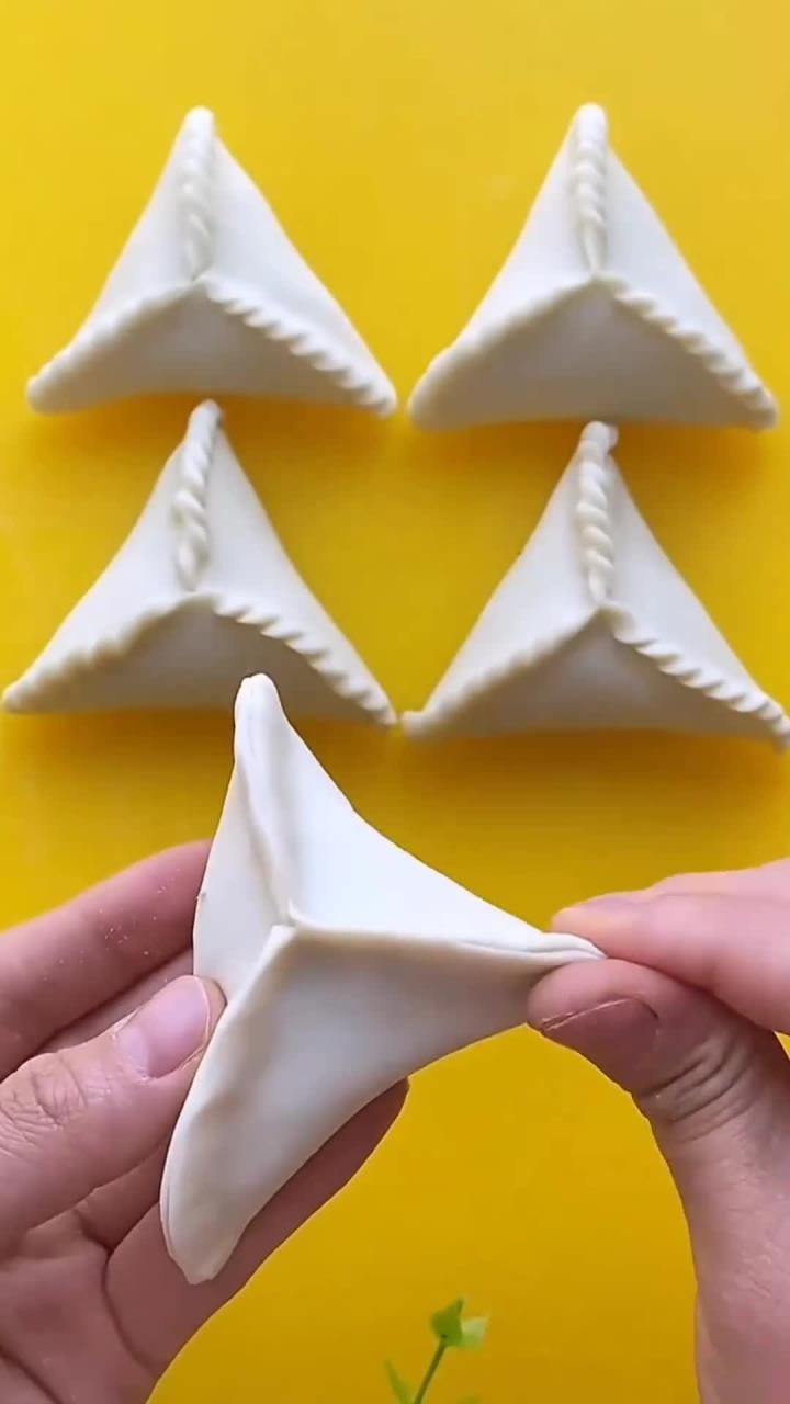 新花样饺子慢动作手法教程,简单易学,好看又好吃,也可以包甜品
