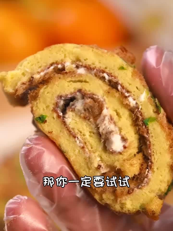 这个肉松蛋糕卷的热量真的太低了！宝宝的福音！