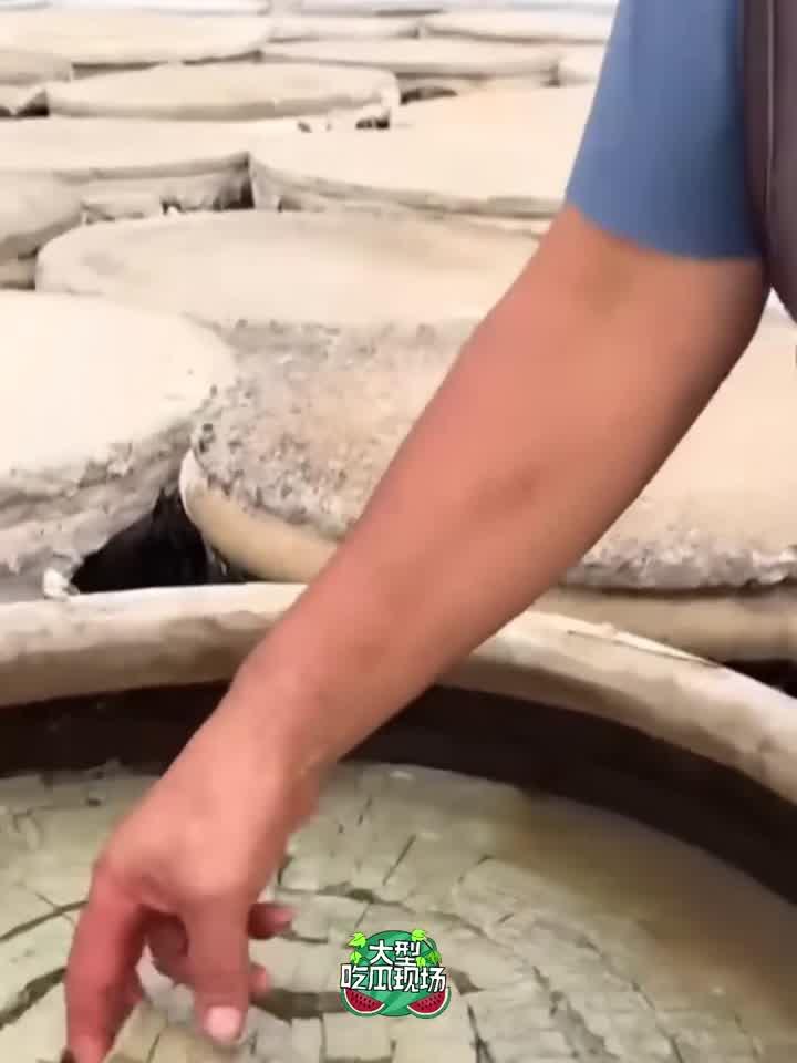大哥展示老式大缸臭豆腐,老味道老手艺
