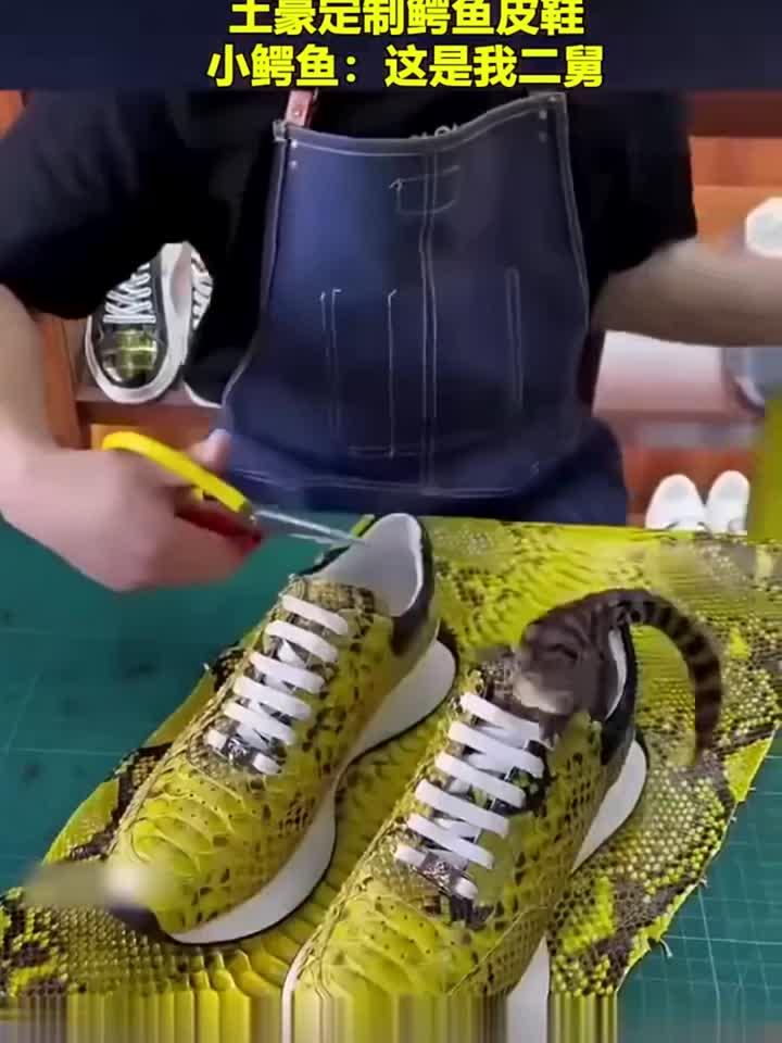 好的皮鞋用的也是真皮,土豪定制鳄鱼皮鞋,小鳄鱼:这是我二舅