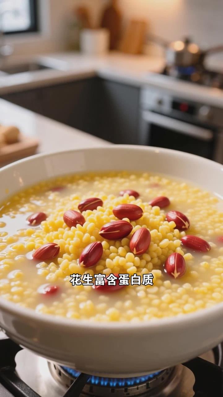 花生小米粥小妙招,熬夜易乏力,晚餐可煮的补能粥