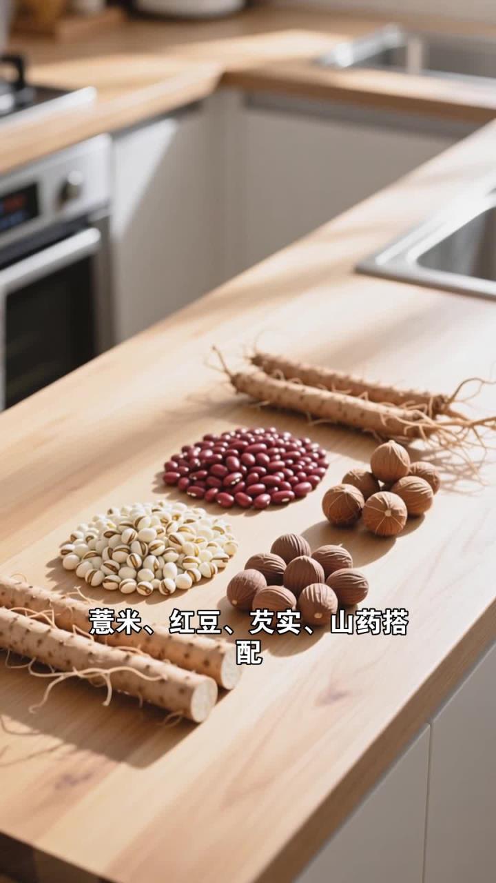 祛湿粥品新配方,薏米 + 红豆 + 芡实 + 山药,健脾祛湿效果佳