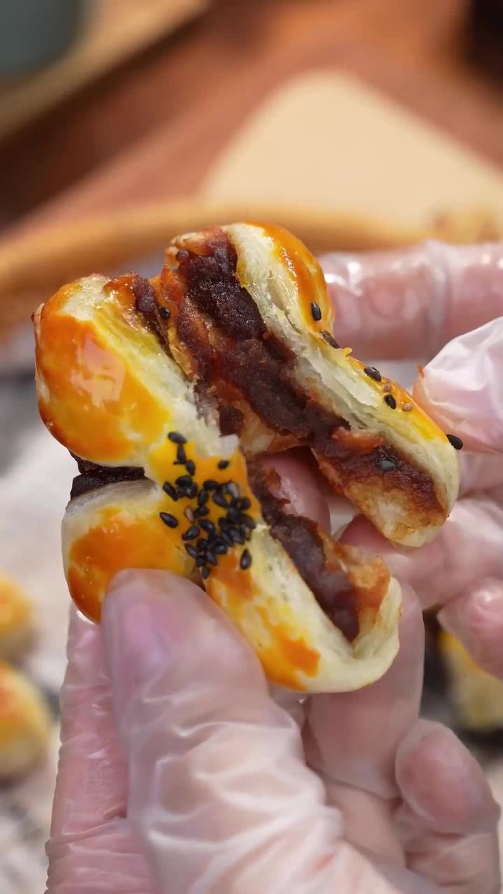 不用揉面!用手抓饼做宫廷糕点桃花酥,又酥又香巨好吃