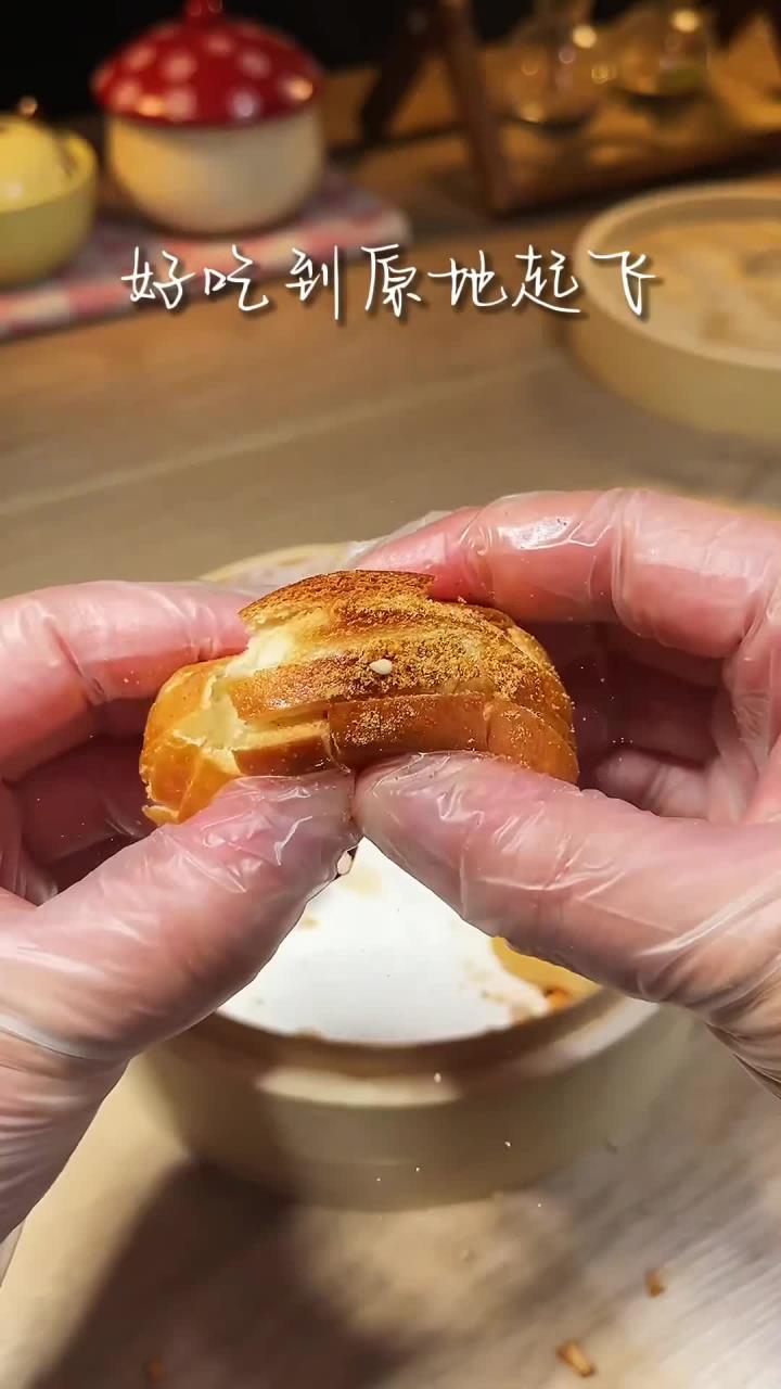馋了好久的烧烤小馒头！空气炸锅烤的嘎嘣脆，太好吃啦！