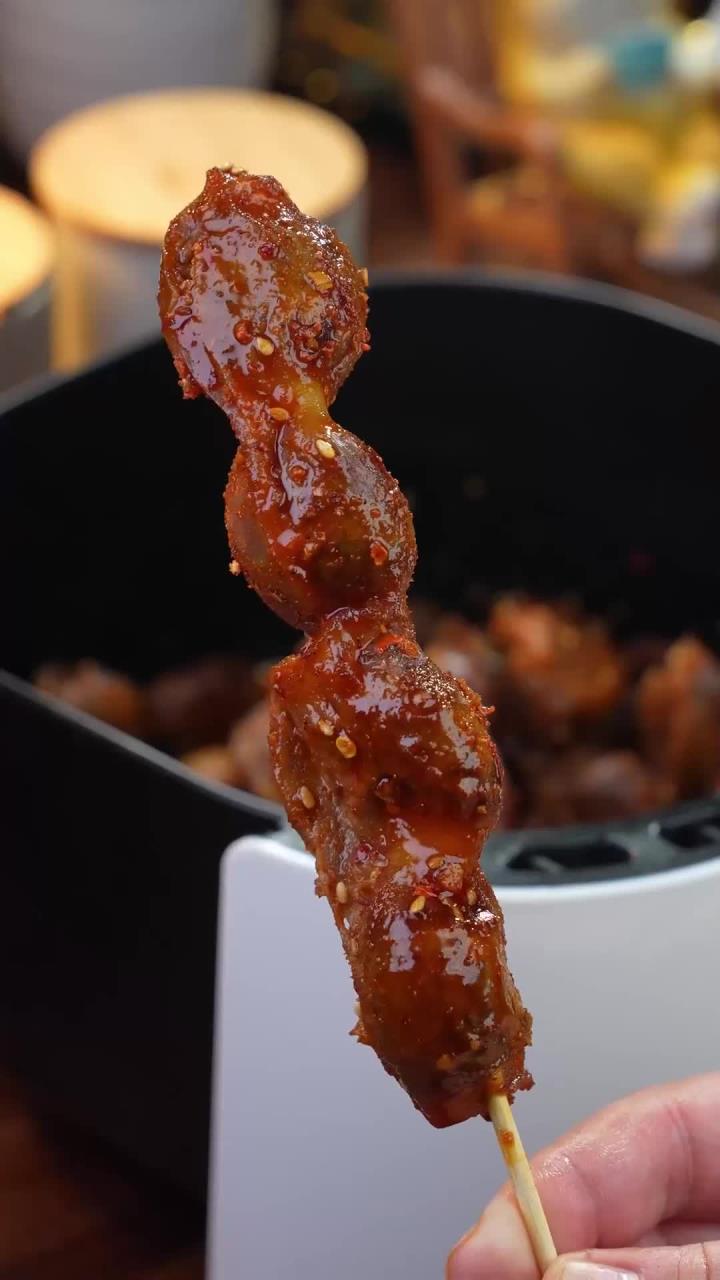 别再炒鸡胗啦!用空气炸锅烤几串当夜宵,做法必试!