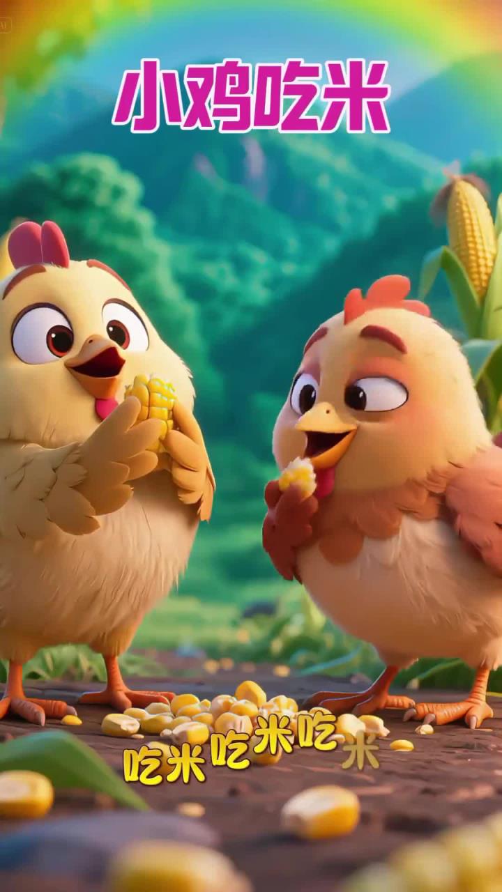 早教儿歌 -《小鸡吃米》小鸡小鸡小鸡 吃米吃米吃米～