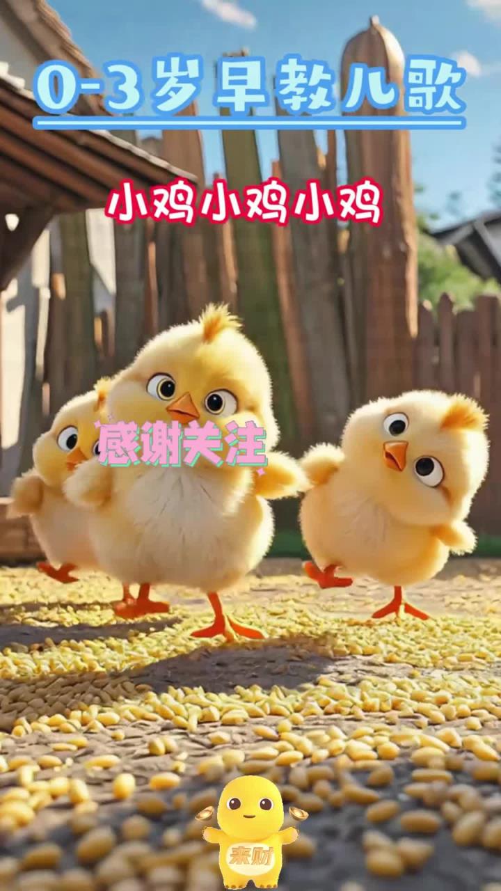 《小鸡吃米》