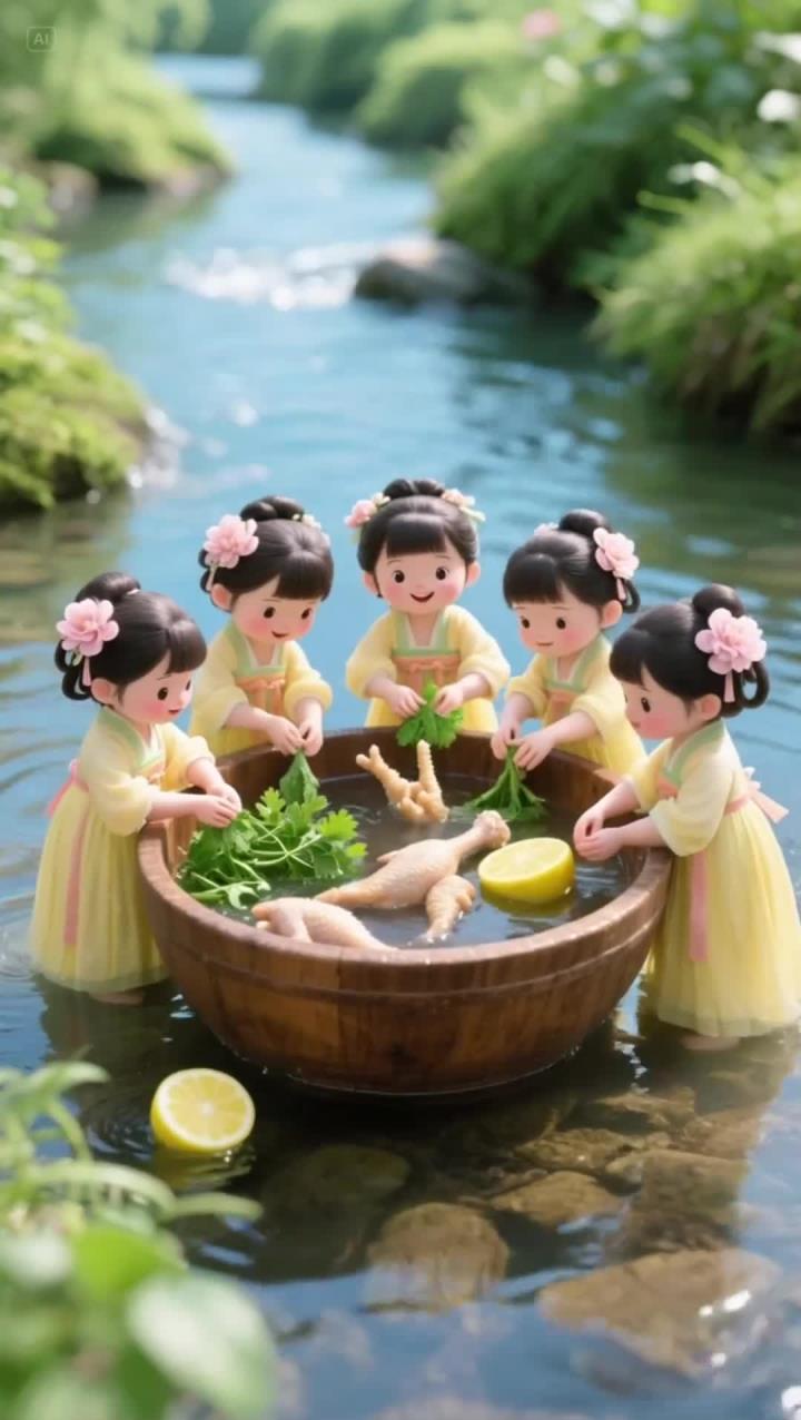 第6集_小人国的姑娘们今天做酸辣柠檬凤爪!微缩景观美食中国治愈古代动画片