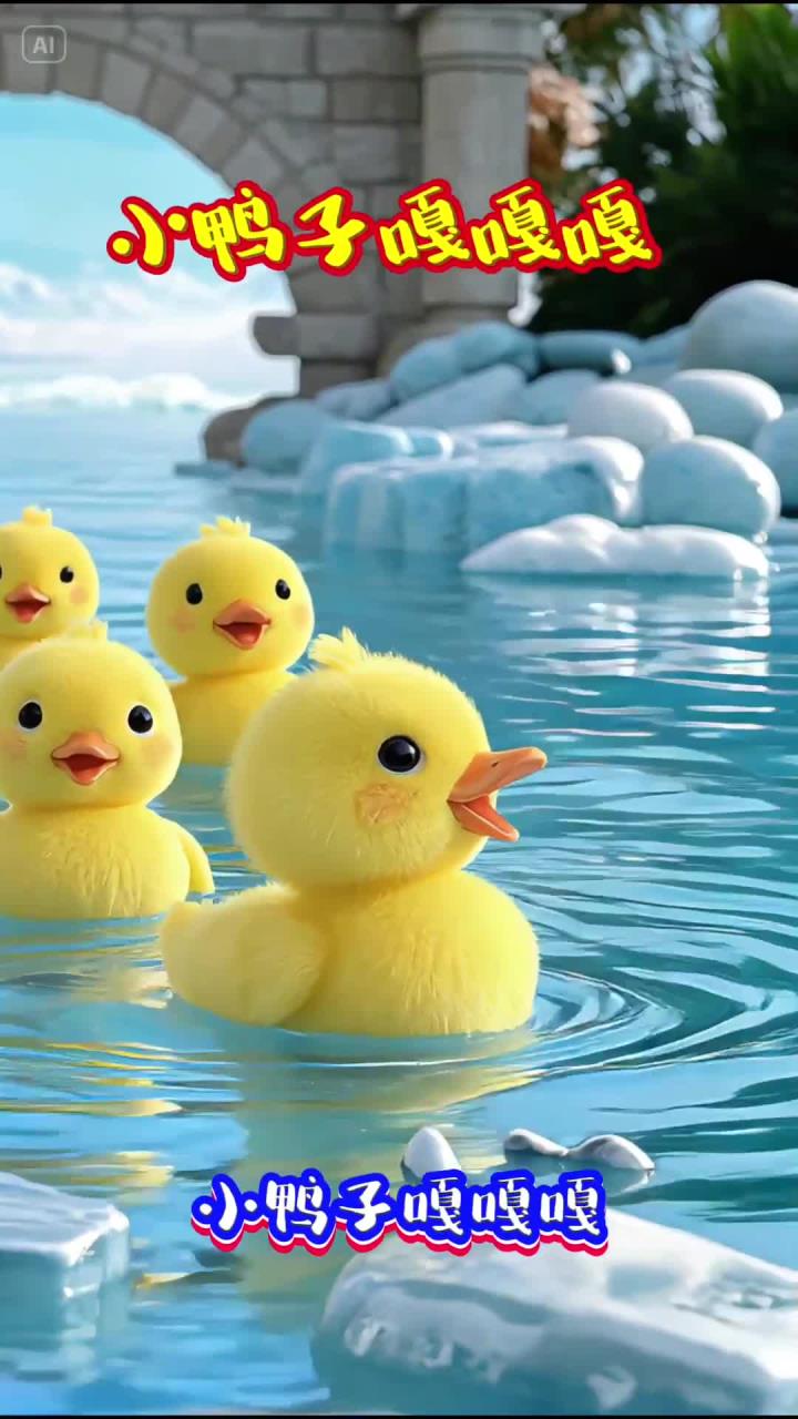 小鸭子嘎嘎嘎可爱小鸭儿童喜欢的小视频儿童动画早教儿歌