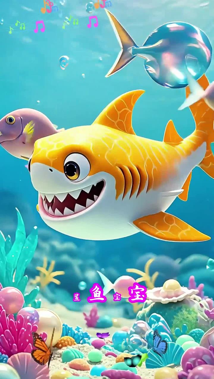 儿歌多多100首连续播放《鲨鱼一家》