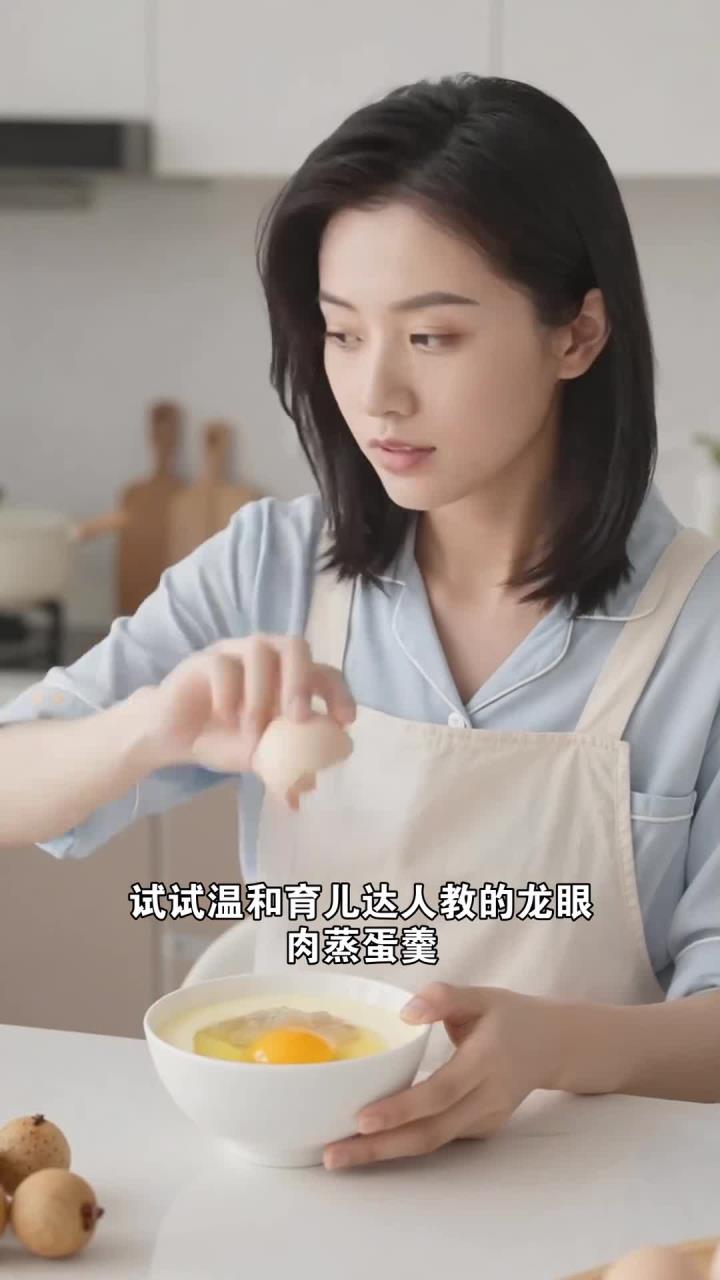 龙眼肉蒸鸡蛋羹,适合给挑食的孩子补充营养