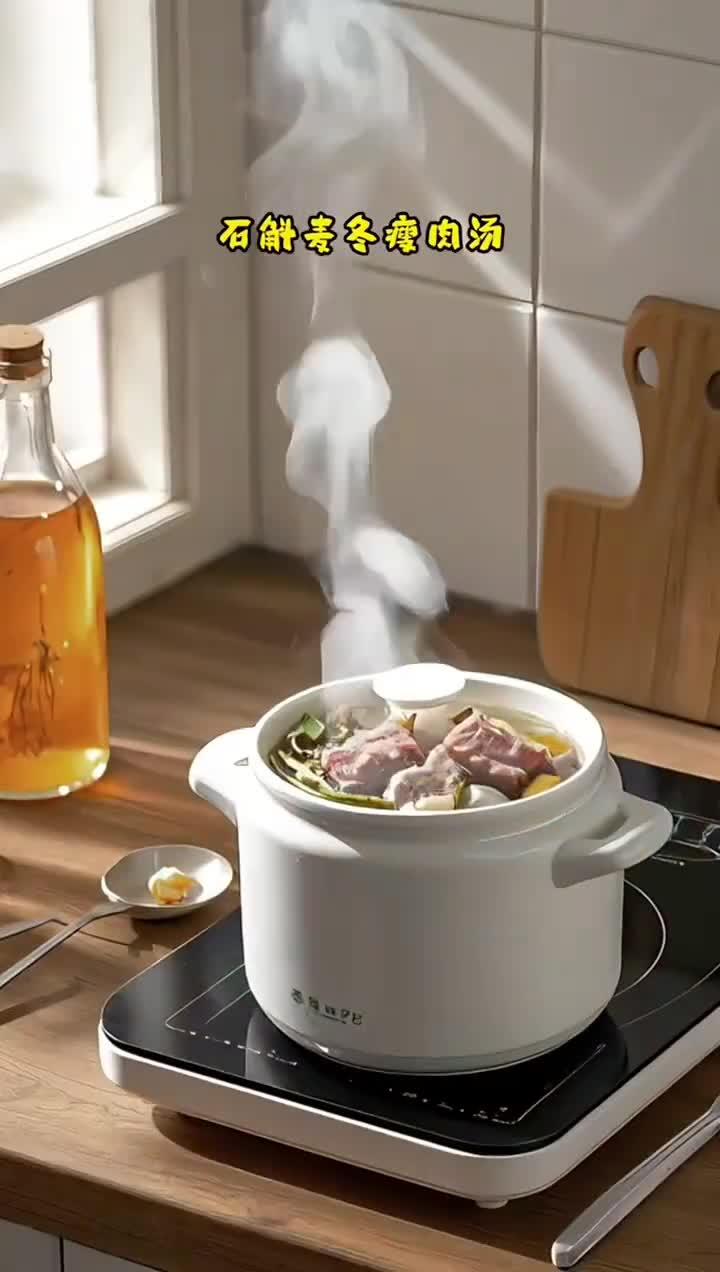 石斛麦冬瘦肉汤(润肺润声)「配方」瘦肉300g、石斛10g、麦冬15g、海底椰20g隔水炖