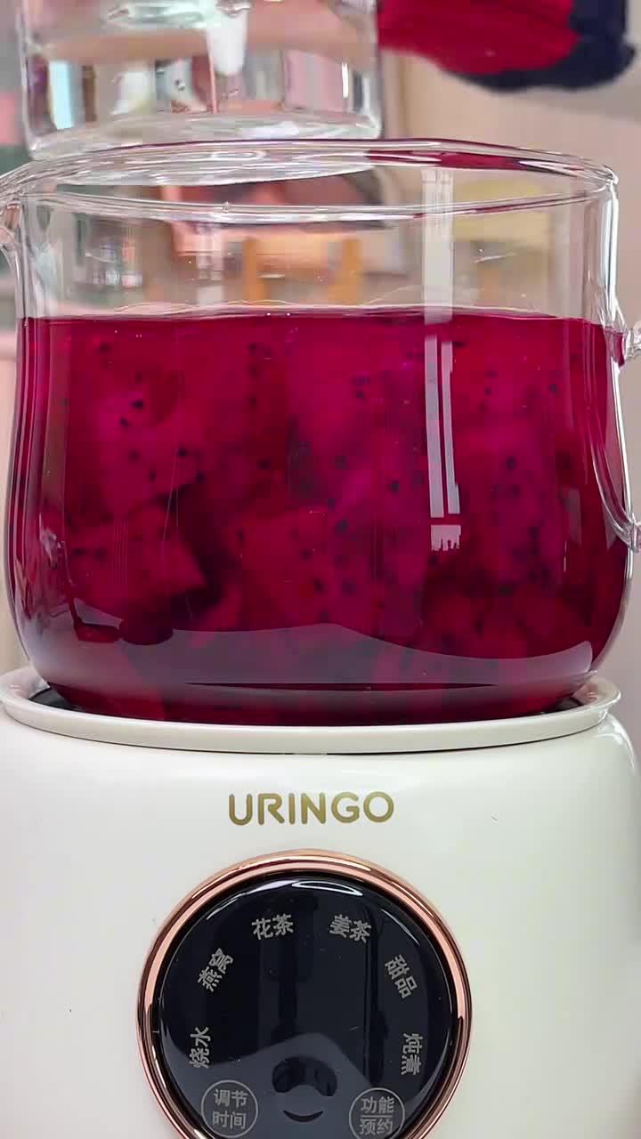 粉嫩嫩少女心的火龙果热奶茶，实在太，哪个闺蜜能抵挡住这样的下午茶呢！秋冬热 围炉