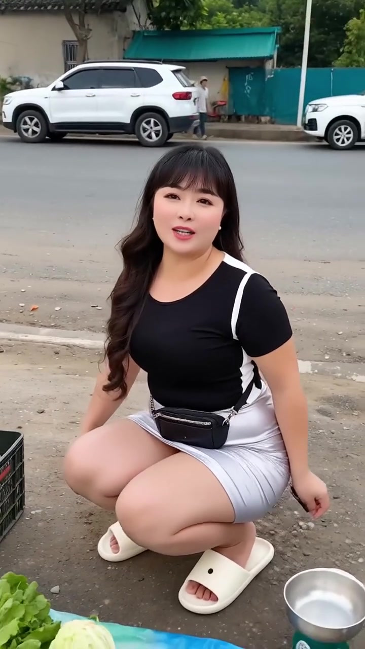 路边卖菜穿短裙?青菜新鲜引围观,快来选!