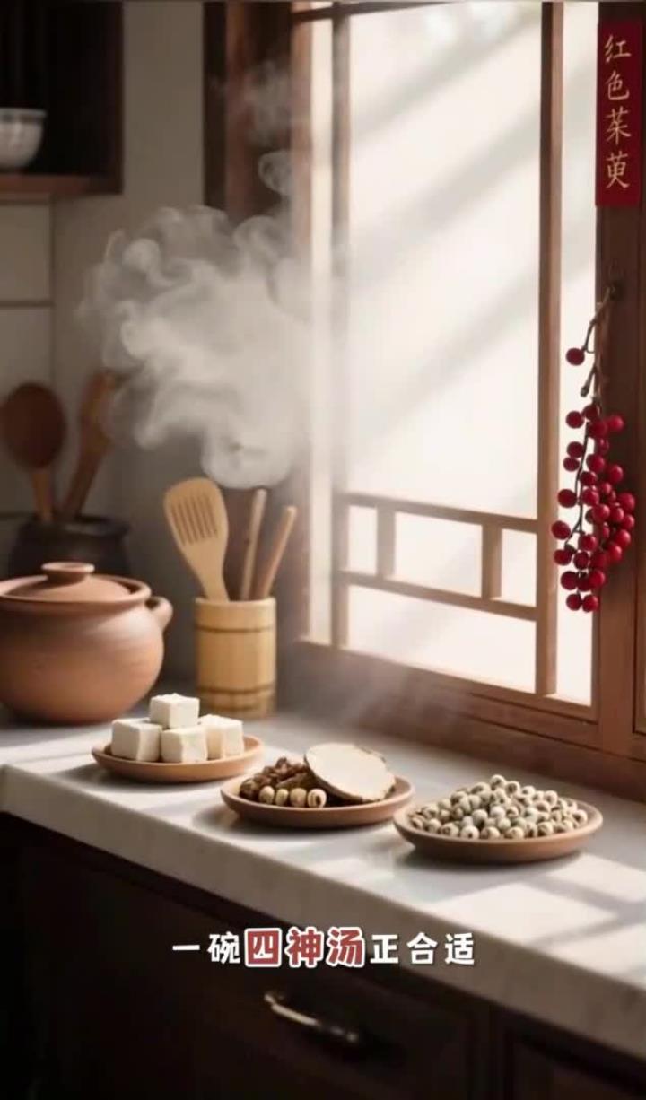 重阳时节“四神汤”健脾祛湿:茯苓、莲子、山药、芡实同煮
