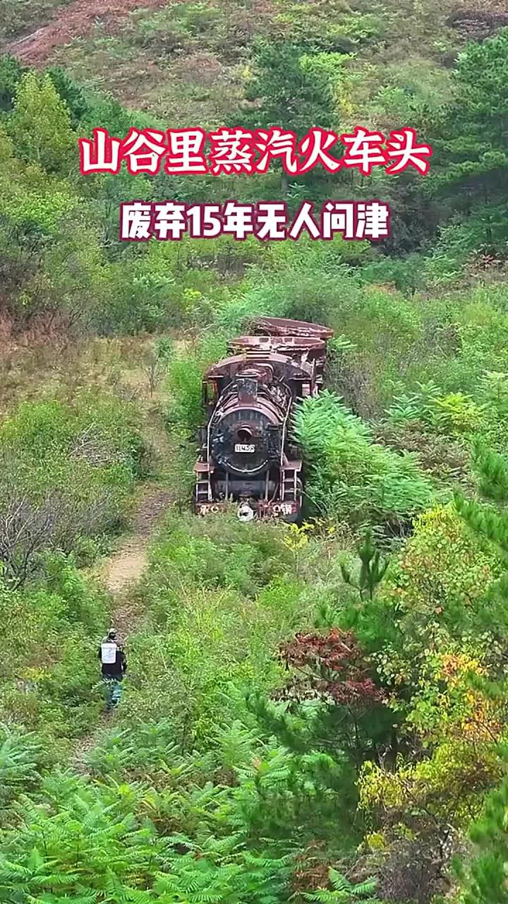 大山废弃蒸汽火车头,当初他横穿市区,也是见过大世面的