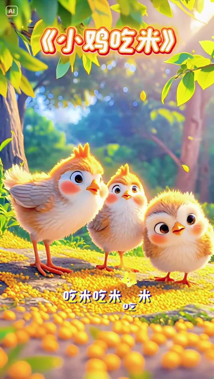 《小鸡吃米》儿歌