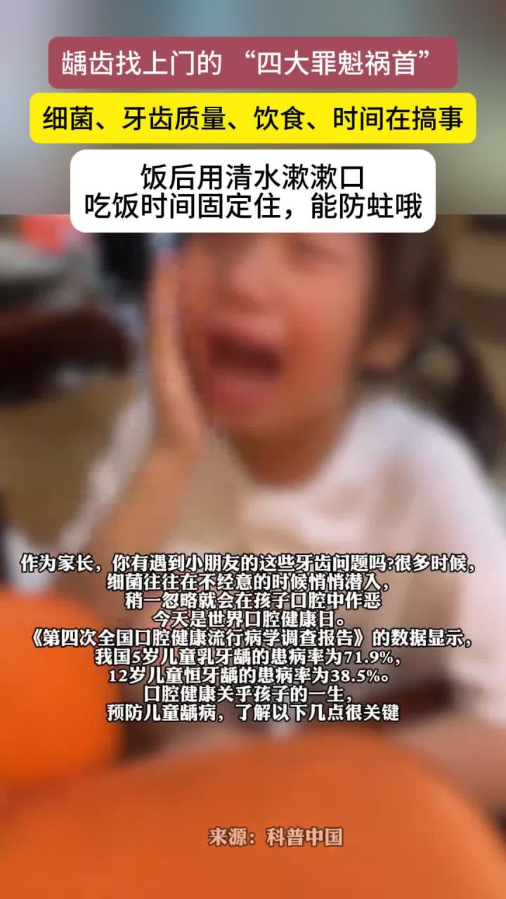 揭秘龋齿发生的“四大元凶”