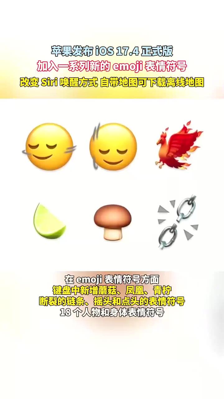 苹果发布 iOS 4 正式版,加入一系列新的 emoji 表情符号,改变 Siri 唤醒方